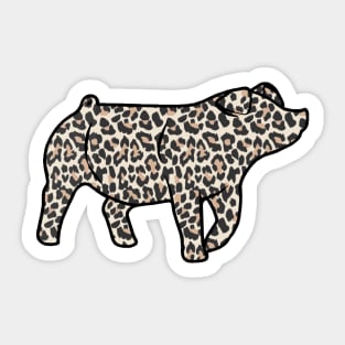 Cheetah Print Pig Silhouette 1 - NOT FOR RESALE WITHOUT PERMISSION Sticker